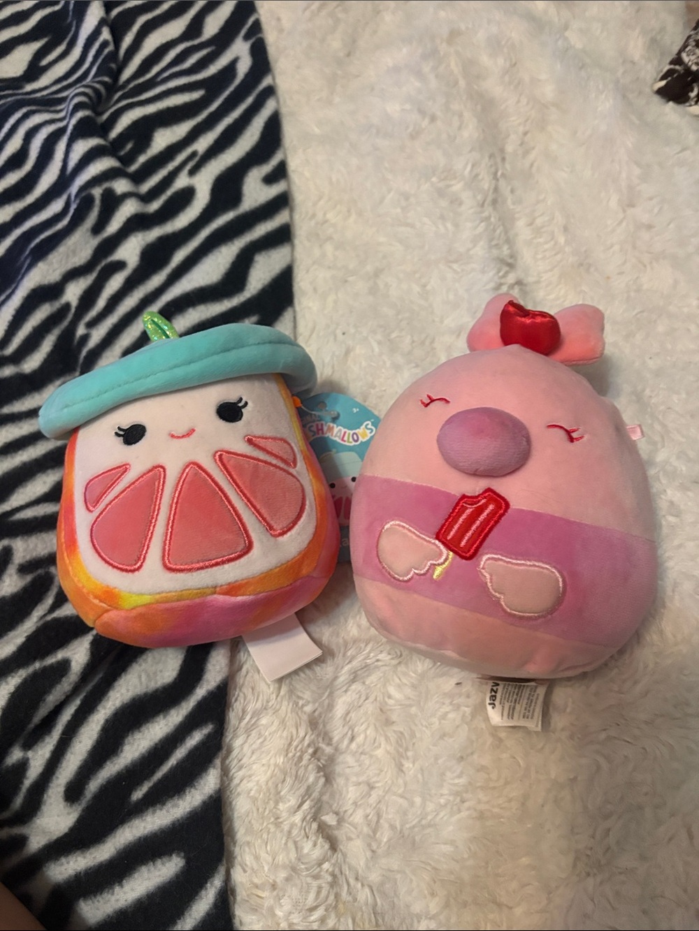 Squishmallows Plush Fruit & Popsicle Buddies - Pink and Multi-Color Soft Toys